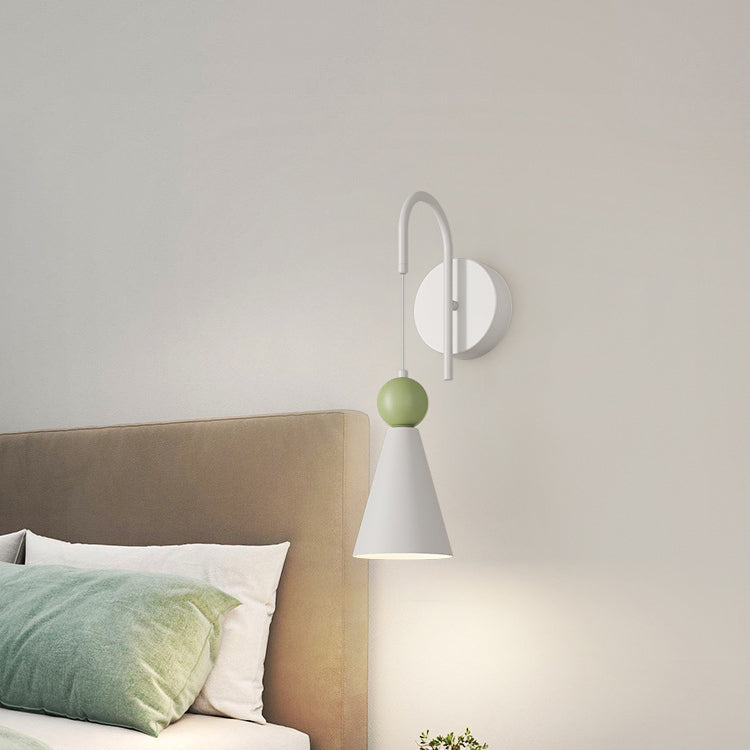 Scandinavian Iron Geometric Cone LED Wall Sconce Lamp