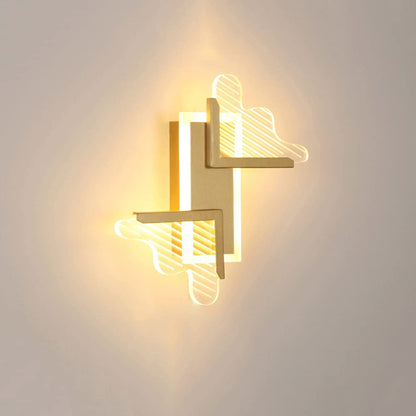 Luxury Iron Acrylic Geometric Square LED Wall Sconce Lamp