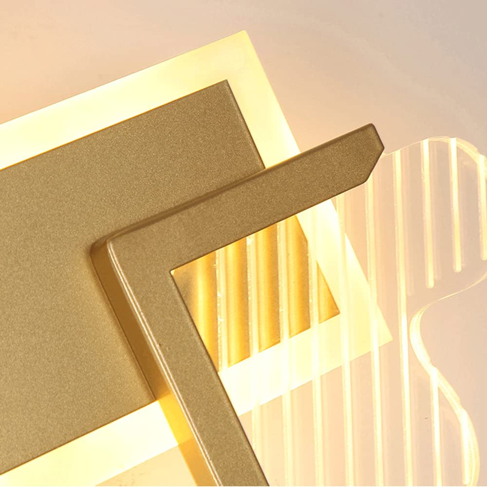 Luxury Iron Acrylic Geometric Square LED Wall Sconce Lamp