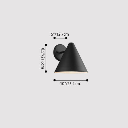 Iron Cone 1-Light Outdoor Waterproof Wall Sconce Lamp