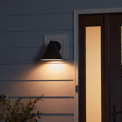 Iron Cone 1-Light Outdoor Waterproof Wall Sconce Lamp