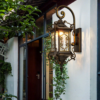 Aluminum Glass 1-Light Outdoor Waterproof Wall Sconce Lamp
