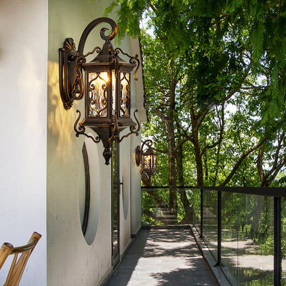 Aluminum Glass 1-Light Outdoor Waterproof Wall Sconce Lamp
