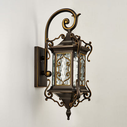 Aluminum Glass 1-Light Outdoor Waterproof Wall Sconce Lamp