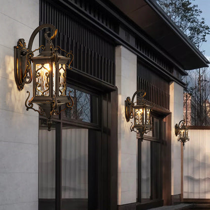 Aluminum Glass 1-Light Outdoor Waterproof Wall Sconce Lamp