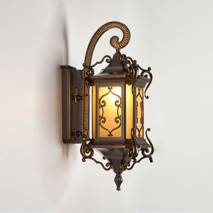 Aluminum Glass 1-Light Outdoor Waterproof Wall Sconce Lamp