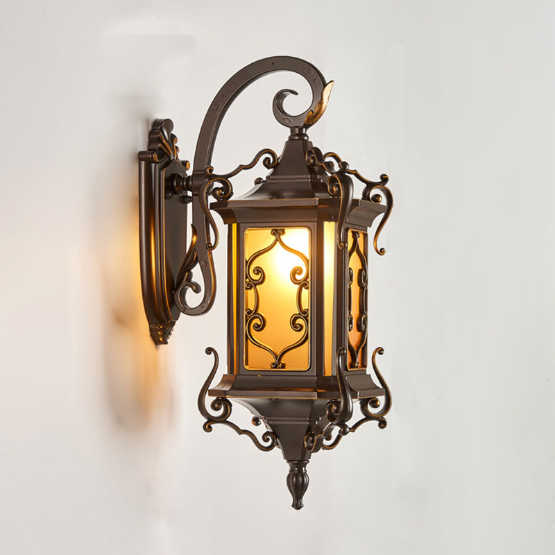 Aluminum Glass 1-Light Outdoor Waterproof Wall Sconce Lamp