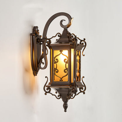 Aluminum Glass 1-Light Outdoor Waterproof Wall Sconce Lamp