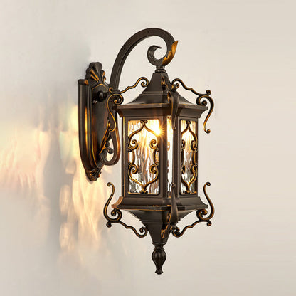 Aluminum Glass 1-Light Outdoor Waterproof Wall Sconce Lamp
