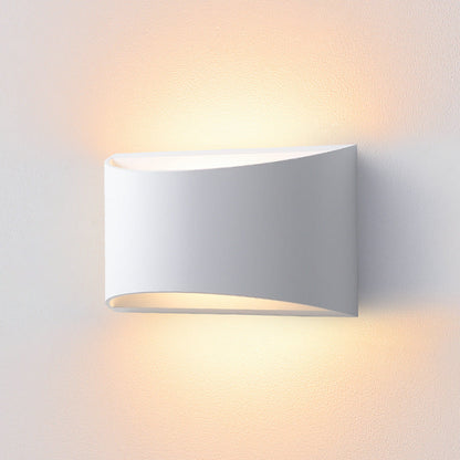 Curved Up And Down Illuminated LED Wall Sconce Lamp