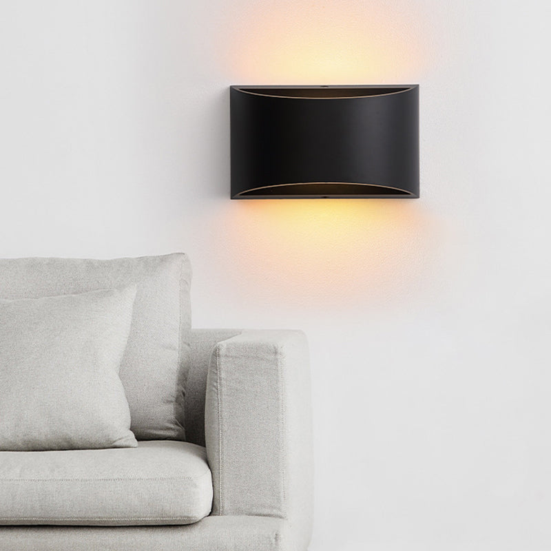 Curved Up And Down Illuminated LED Wall Sconce Lamp