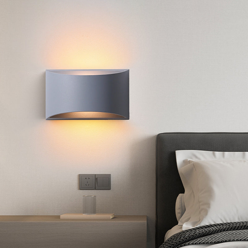 Curved Up And Down Illuminated LED Wall Sconce Lamp