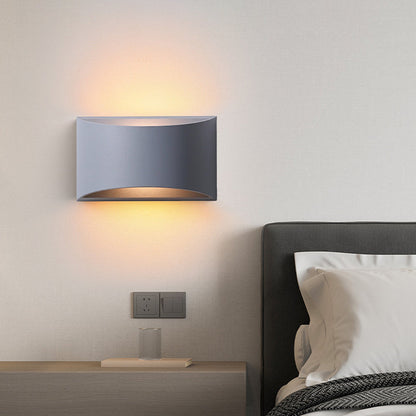 Curved Up And Down Illuminated LED Wall Sconce Lamp