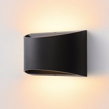 Curved Up And Down Illuminated LED Wall Sconce Lamp