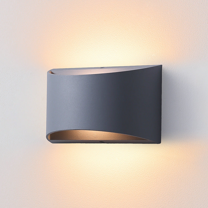 Curved Up And Down Illuminated LED Wall Sconce Lamp