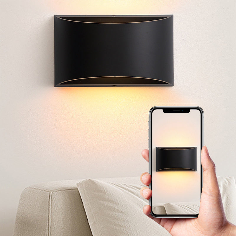 Curved Up And Down Illuminated LED Wall Sconce Lamp
