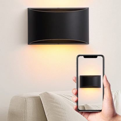 Curved Up And Down Illuminated LED Wall Sconce Lamp
