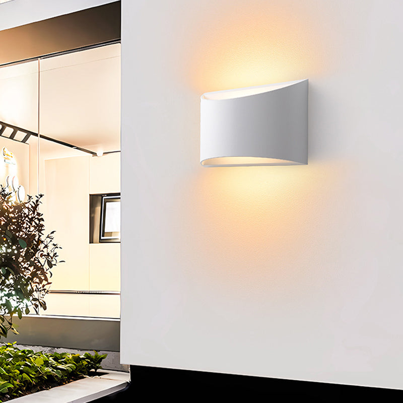 Curved Up And Down Illuminated LED Wall Sconce Lamp