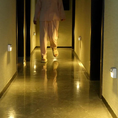 ABS Magnetic LED Human Sensor Night Light Wall Sconce Lamp