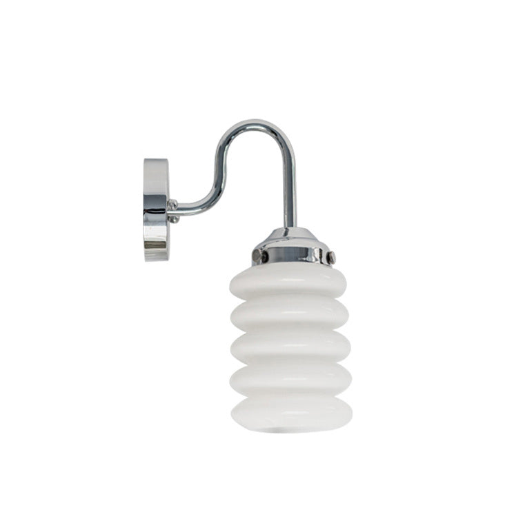 Nordic Brass Glass Column Shade 1-Light Wall Sconce Lamp