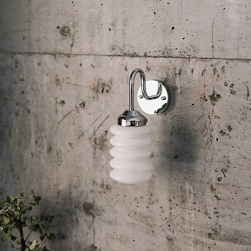 Nordic Brass Glass Column Shade 1-Light Wall Sconce Lamp