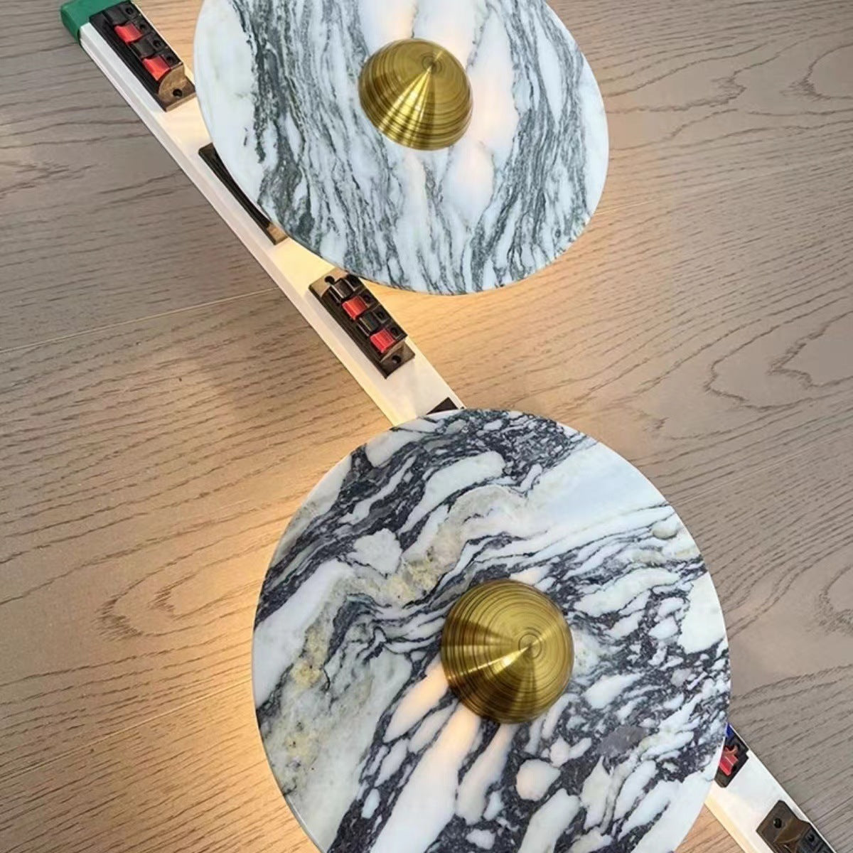 Luxury Marble Geometric Circle LED Wall Sconce Lamp