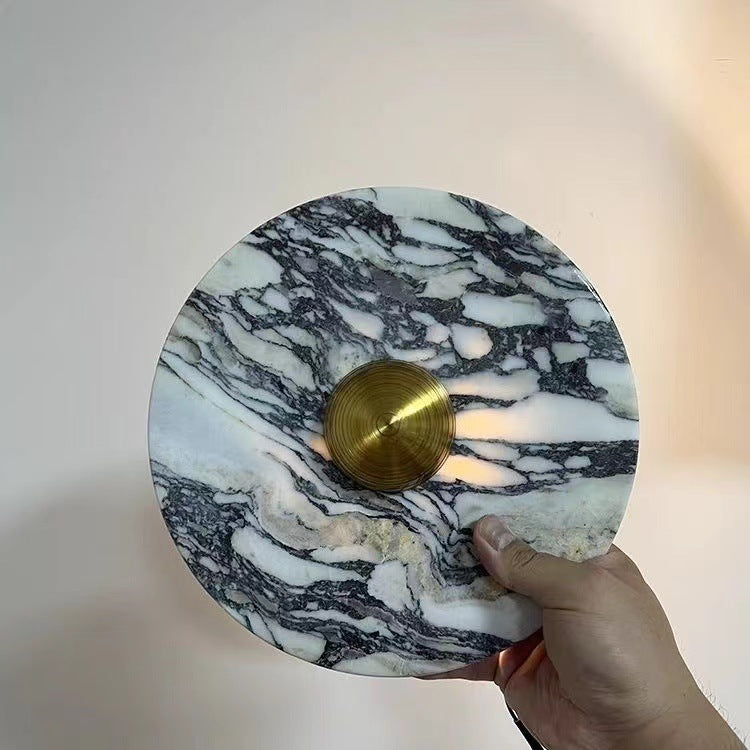 Luxury Marble Geometric Circle LED Wall Sconce Lamp