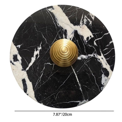 Luxury Marble Geometric Circle LED Wall Sconce Lamp