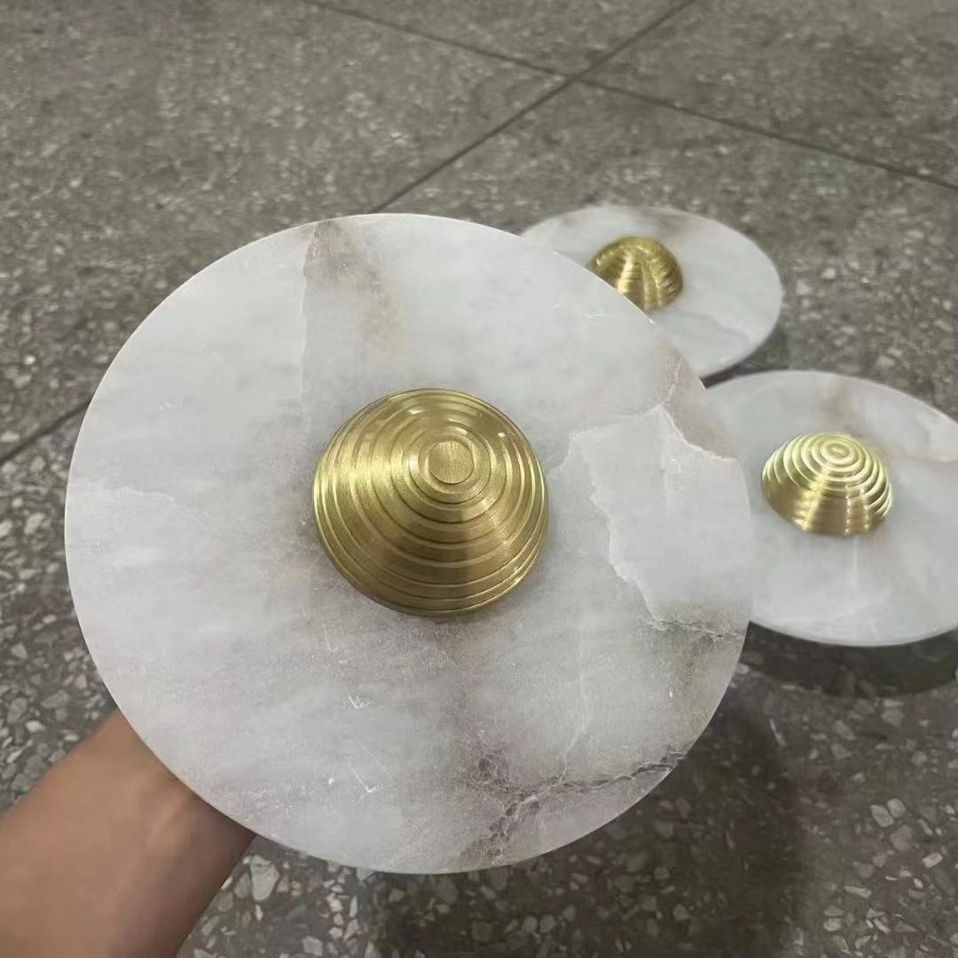 Luxury Marble Geometric Circle LED Wall Sconce Lamp
