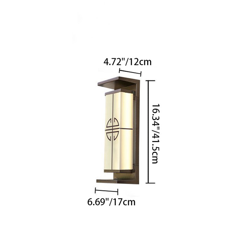 Rectangular Steel LED Outdoor Solar Wall Sconce Lamp