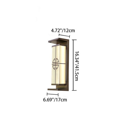 Rectangular Steel LED Outdoor Solar Wall Sconce Lamp
