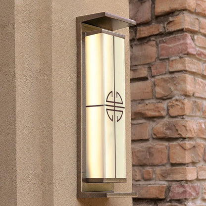 Rectangular Steel LED Outdoor Solar Wall Sconce Lamp