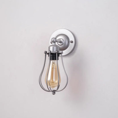 Iron Frame Gourd Shade 1/2-Light Wall Sconce Lamp