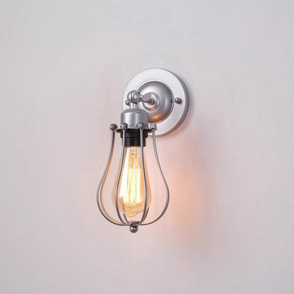 Iron Frame Gourd Shade 1/2-Light Wall Sconce Lamp