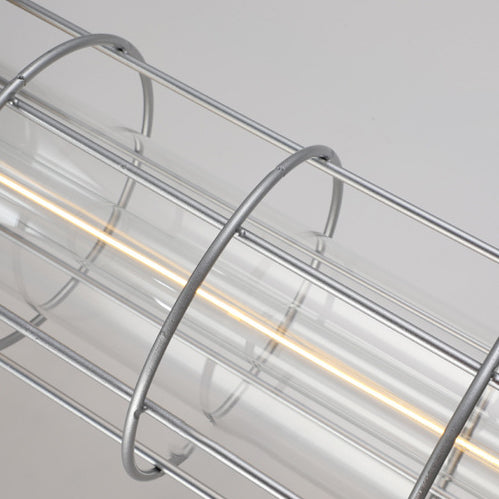 Industrial Cylinder Hardware Glass 1-Light Wall Sconce Lamp