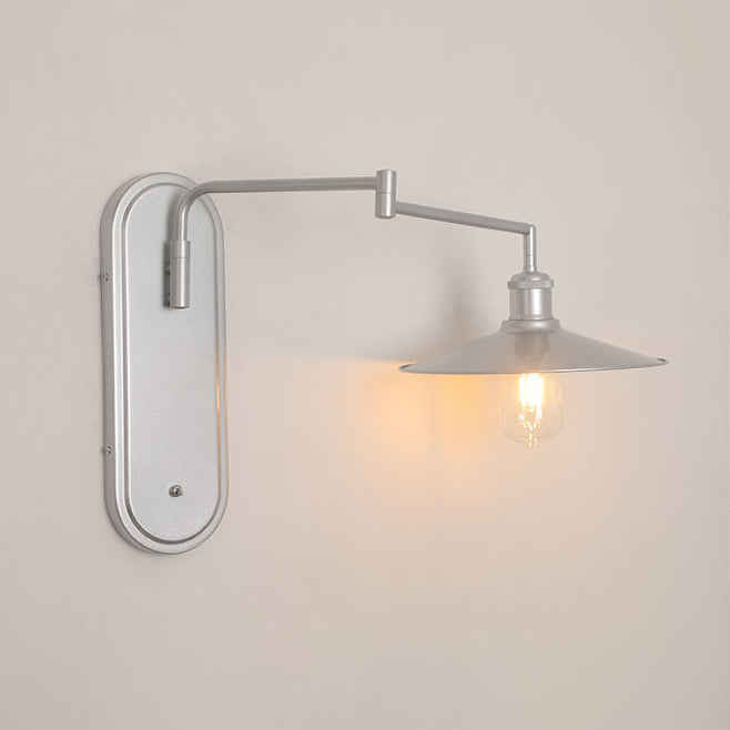 Industrial Iron Conical Shade 1-Light Wall Sconce Lamp
