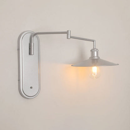 Industrial Iron Conical Shade 1-Light Wall Sconce Lamp