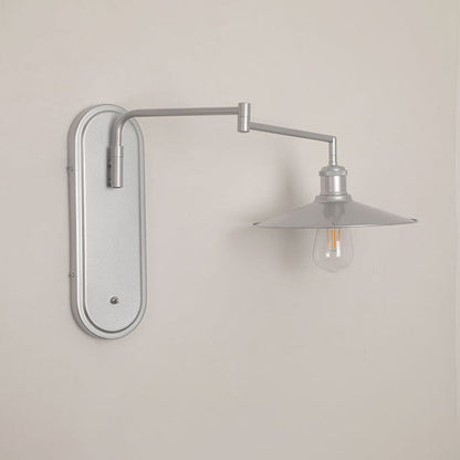 Industrial Iron Conical Shade 1-Light Wall Sconce Lamp