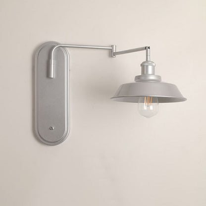 Industrial Iron Conical Shade 1-Light Wall Sconce Lamp