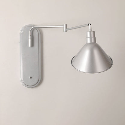 Industrial Iron Conical Shade 1-Light Wall Sconce Lamp