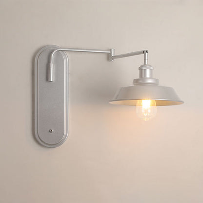 Industrial Iron Conical Shade 1-Light Wall Sconce Lamp