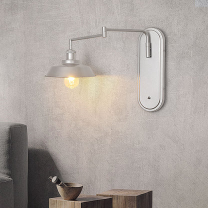 Industrial Iron Conical Shade 1-Light Wall Sconce Lamp