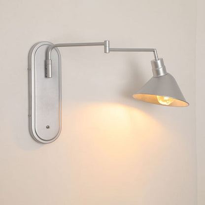 Industrial Iron Conical Shade 1-Light Wall Sconce Lamp