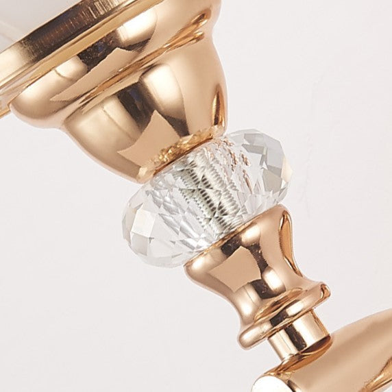 Zinc Alloy Glass Curved Shade 1-Light Wall Sconce Lamp
