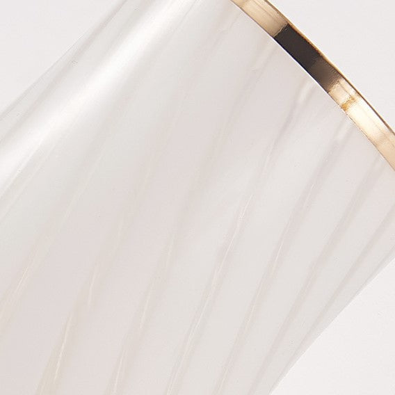 Zinc Alloy Glass Curved Shade 1-Light Wall Sconce Lamp
