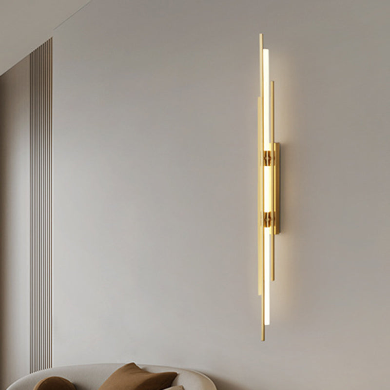 Iron Geometric Long Strip Grille LED Wall Sconce Lamp