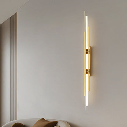 Iron Geometric Long Strip Grille LED Wall Sconce Lamp