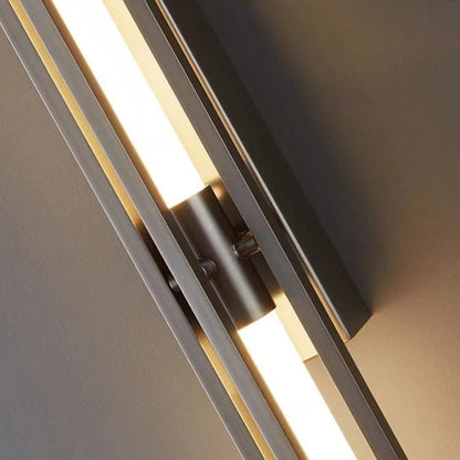 Iron Geometric Long Strip Grille LED Wall Sconce Lamp