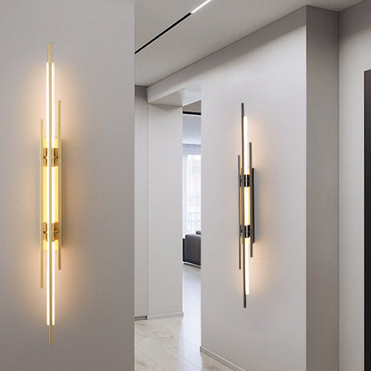 Iron Geometric Long Strip Grille LED Wall Sconce Lamp