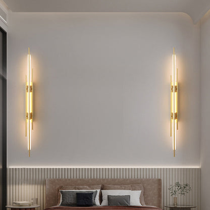 Iron Geometric Long Strip Grille LED Wall Sconce Lamp